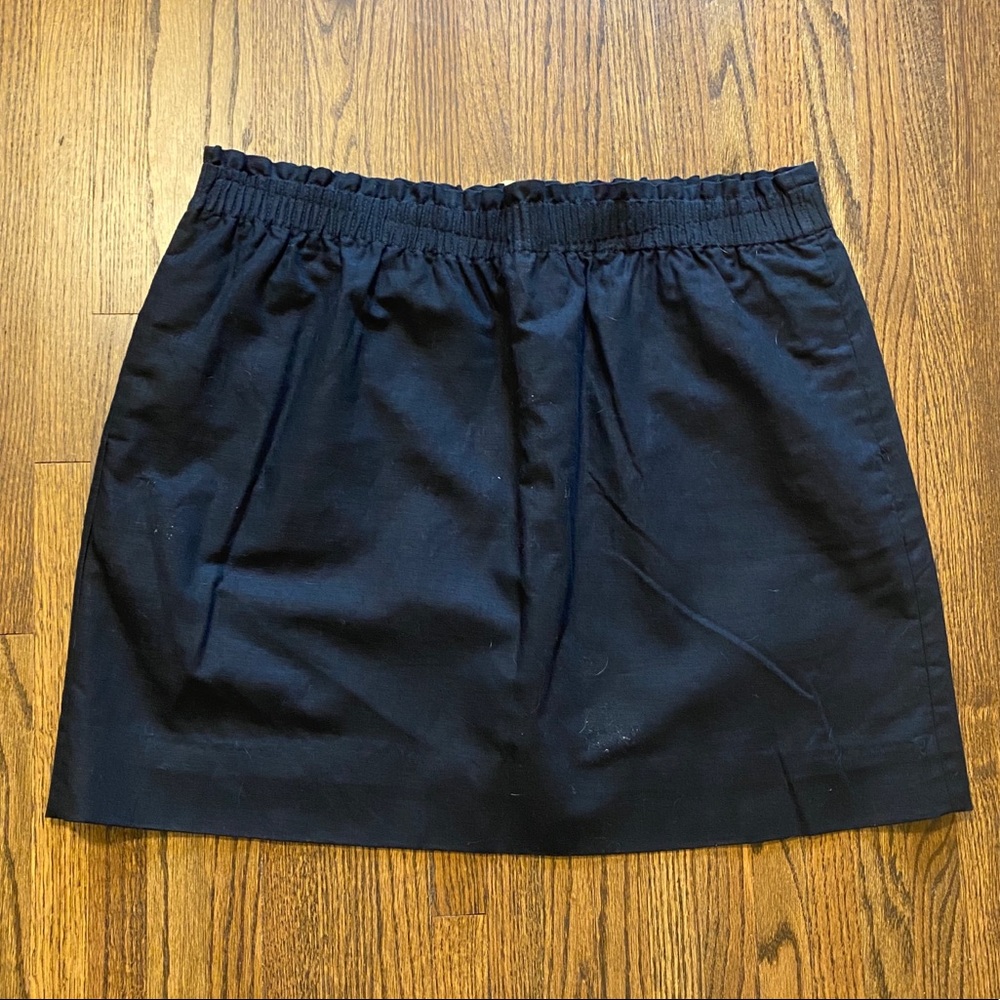 J Crew Black Elastic Skirt with Pockets